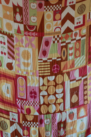 ‘Tutti Fruitti’ Organic Muslin Swaddle Wrap (Bamboo + Organic Cotton)